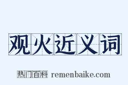 观火近义词是什么意思的图片